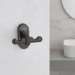 Aagna Giza Matte Black Finish Robe Hook for Bathroom