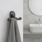 Aagna Giza Matte Black Finish Robe Hook for Bathroom