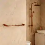 Aagna Rhyno Rose Gold Finish Towel Rod
