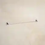 Aagna Giza Bathroom Towel Rod with Silver Finish