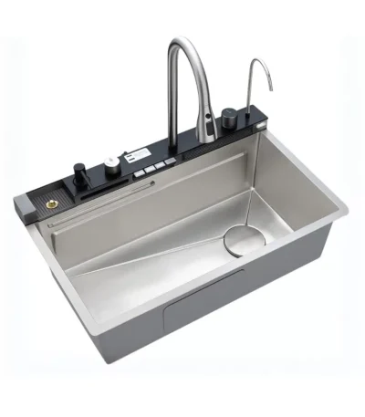 SYLUX Victoria Satin Finish Kitchen Sink With Accessories