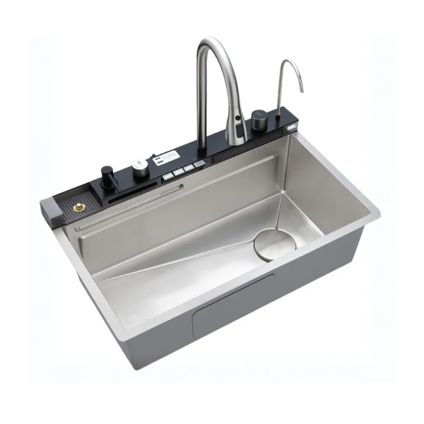 SYLUX Victoria Satin Finish Kitchen Sink With Accessories