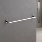 Aagna Olivia Silver Towel Rod Wall Mounted For Bathroom