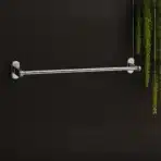Aagna Giza Bathroom Towel Rod with Silver Finish
