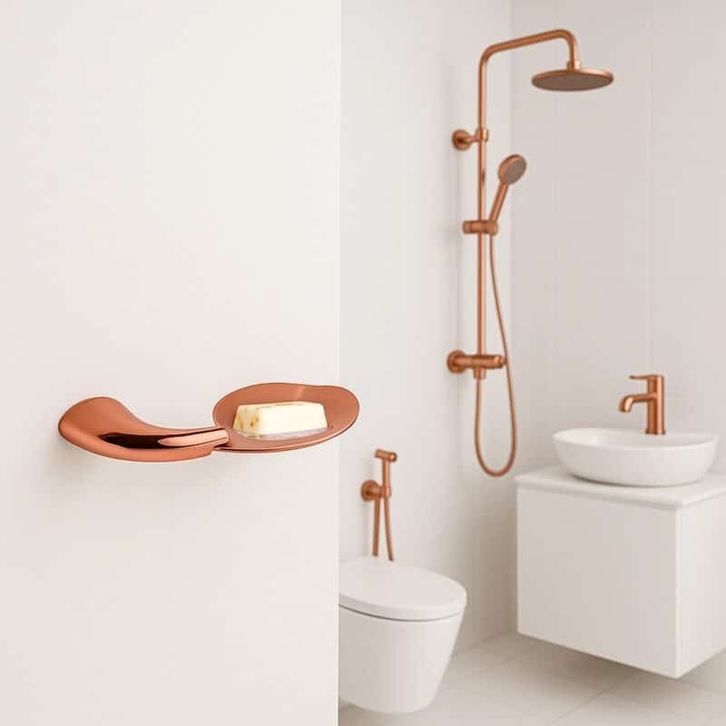 Aagna Rhyno Elegant Rose Gold Finish Soap Dish