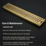 Bathroom Shower Drainer | VISTA Gold Finish