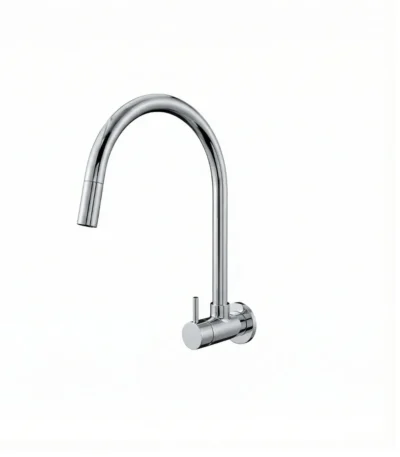 Carysil Wall-Mounted Kitchen Faucet Chrome Finish