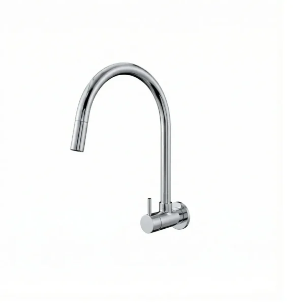 Carysil Wall-Mounted Kitchen Faucet Chrome Finish