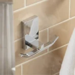 HB Kubix Stainless Steel Robe Hook Silver Finish For Bathroom