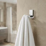 HB Kubix Stainless Steel Robe Hook Silver Finish For Bathroom