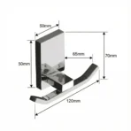 HB Kubix Stainless Steel Robe Hook Silver Finish For Bathroom