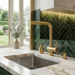 Carysil Kitchen Faucet ASL2202 Gold Finish With Pull-Out Sprayer