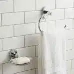 HB Soap Dish Holder Silver Finish Single Wall-Hanging