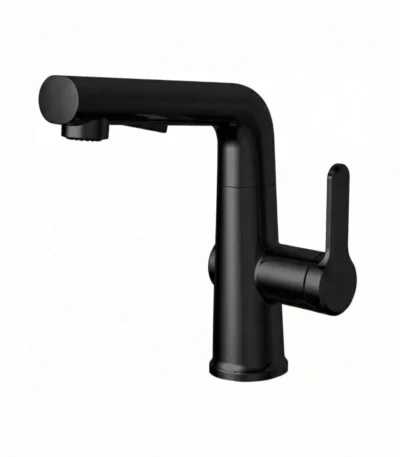 Carysil Kitchen Faucet Matte Black ALA01513 with Pull-Out Sprayer