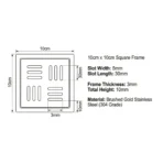 Stylish Bathroom Drainer | VISTA Gold Finish