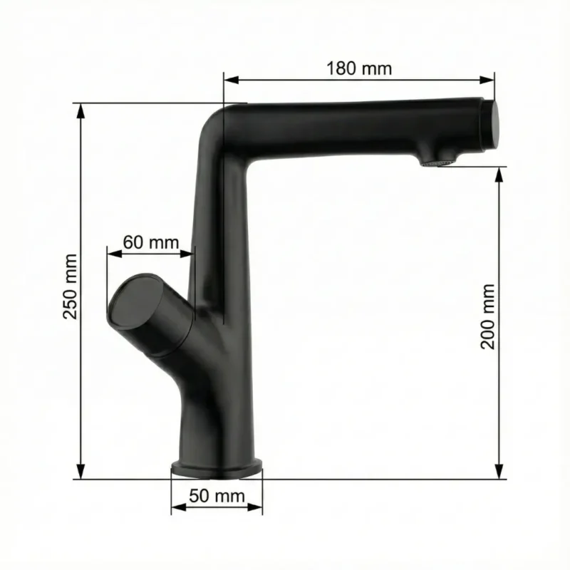 Carysil Kitchen Faucet Matte Black ALA01514 Hot & Cold Mixer Tap