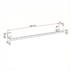 HB Lino Towel Rod For Bathroom Stainless Steel