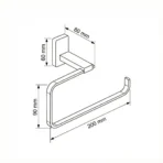 HB Lino Napkin Ring Stainless Steel in Silver Finish for Bathroom