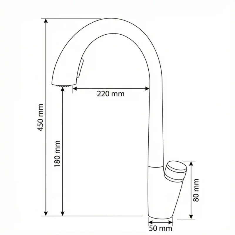 Carysil Kitchen Faucet Elegant Matte Black ALA2301