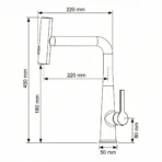 CARYSIL Deck Mounted Single Lever Kitchen Faucet