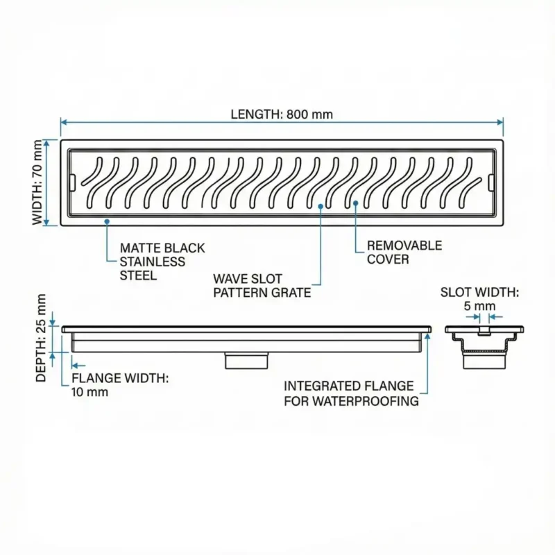 Shower Drain | VISTA Modern Bathroom