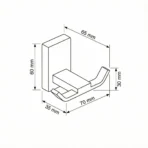 HB Robe Hook Lino Stainless Steel