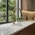 Carysil Kitchen Faucet Swan SS Inox Pull Out in Yellow Gold