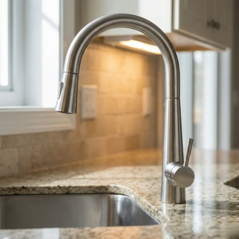 Carysil Kitchen Faucet Inox 100 Matte With Pull-Out Sprayer