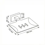 HB Soap Dish Stainless Steel Zed | Sleek Silver Finish