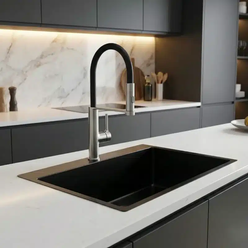 Carysil Premium Black Kitchen Faucet Hot & Cold Mixer Tap