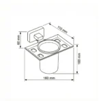 HB Wall Mounted Tumbler Holder Zed Stainless Steel