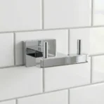 HB Wall Mounted Robe Hook Zed Bathroom Silver Finish