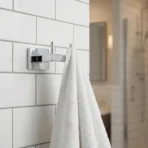 HB Wall Mounted Robe Hook Zed Bathroom Silver Finish