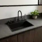 SYLUX Victoria PVD Black Kitchen Sink 30x18x9 With Accessories