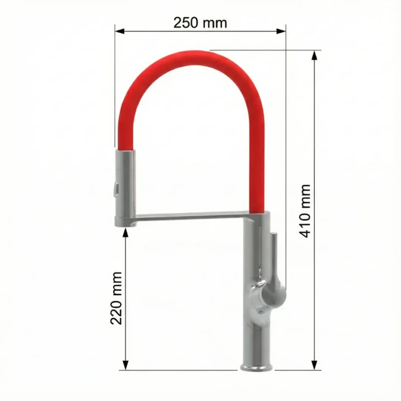 Carysil Red Kitchen Faucet: Stylish Hot Cold Ala1511