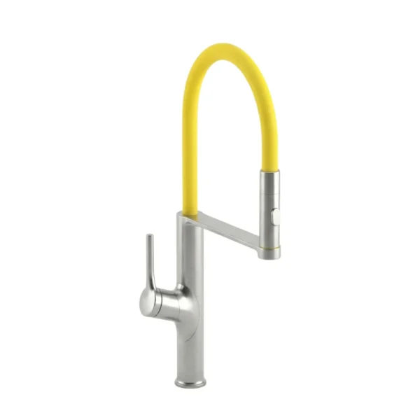 Carysil Kitchen Faucet Ala1511 Yellow Pull-Out Sprayer