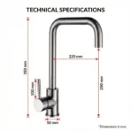 Carysil Kitchen Faucet with Hot & Cold Mixer ASL 2201 Satin Finish