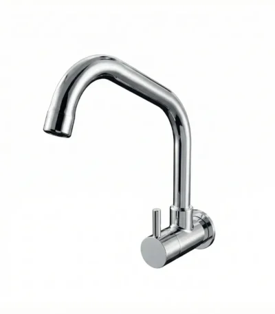 Carysil Wall-Mounted Style Kitchen Faucet : WMF-02 Chrome Sleek