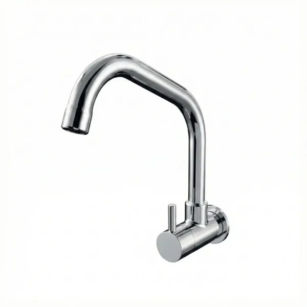 Carysil Wall-Mounted Style Kitchen Faucet : WMF-02 Chrome Sleek