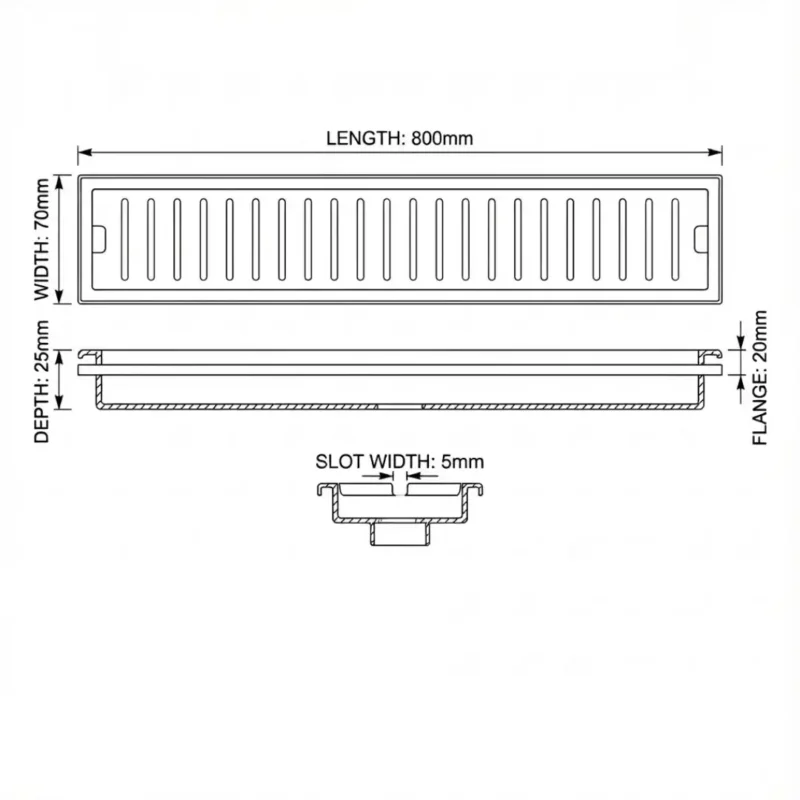 VISTA Shower Drainer For Bathroom
