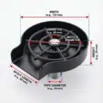 Carysil Rinser Glass Kitchen Sink Attachment Matt Black