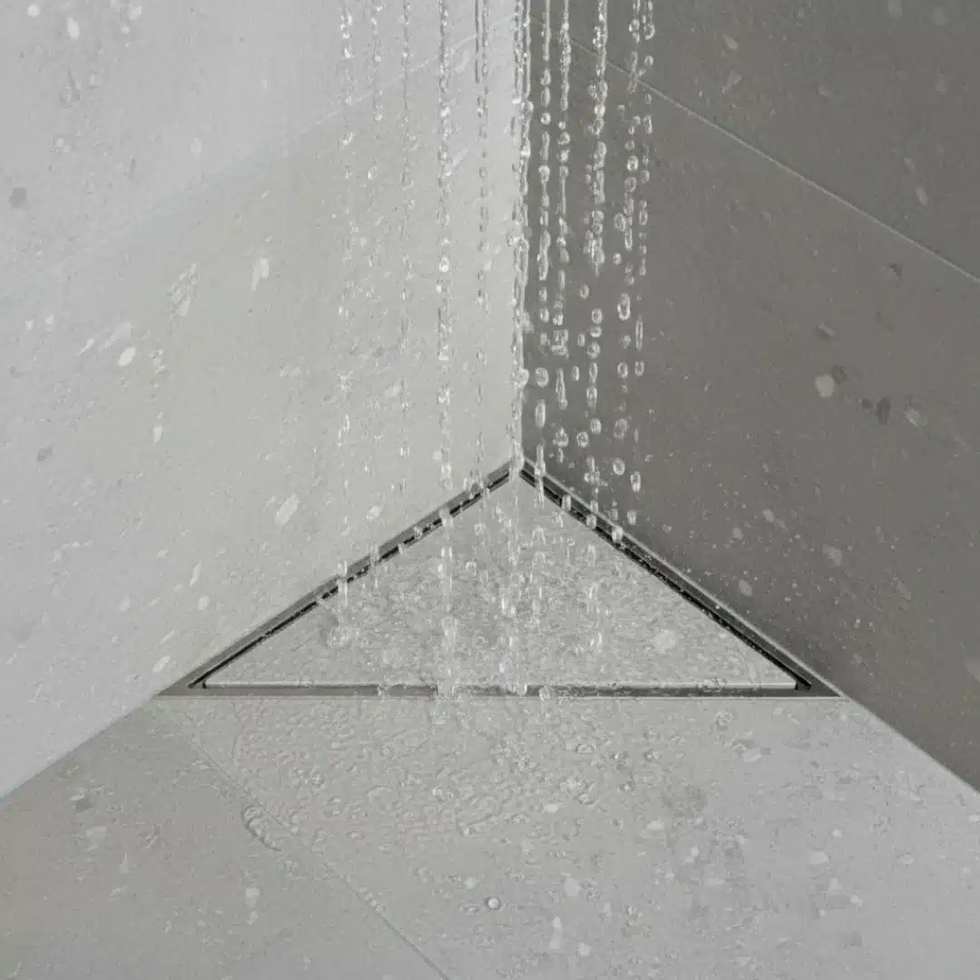 VISTA Modern Triangular Floor Drainer for Bathroom Corners