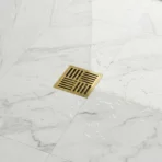 VISTA Bathroom Square Drain Cover Gold Finish