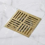 VISTA Bathroom Square Drain Cover Gold Finish