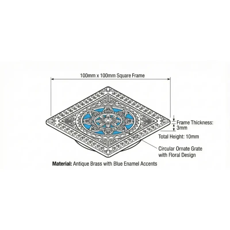 VISTA Decorative Bathroom Square Drain Cover