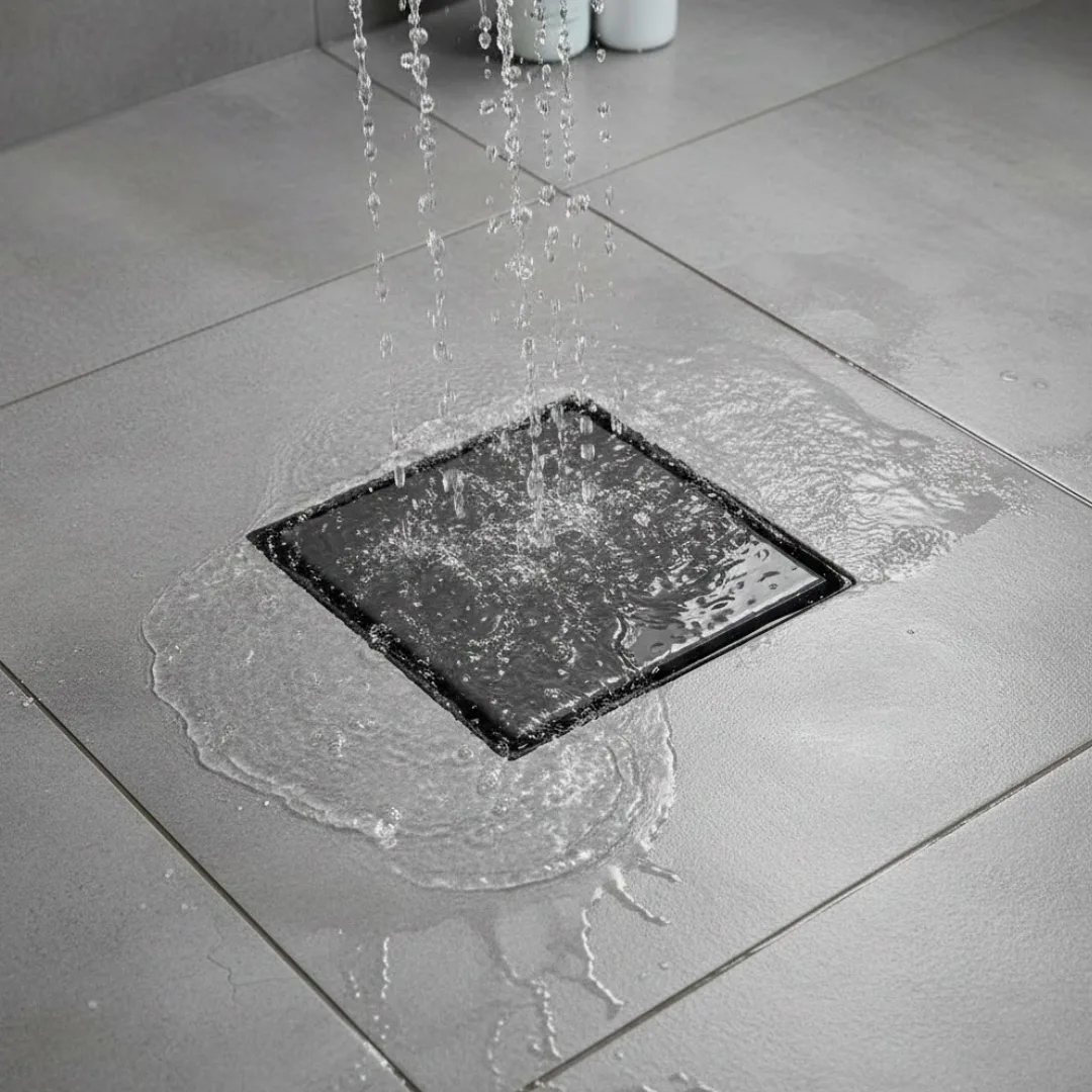 VISTA Tile Insert Floor Drain For Bathroom In Black Finish