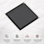 VISTA Tile Insert Floor Drain For Bathroom In Black Finish