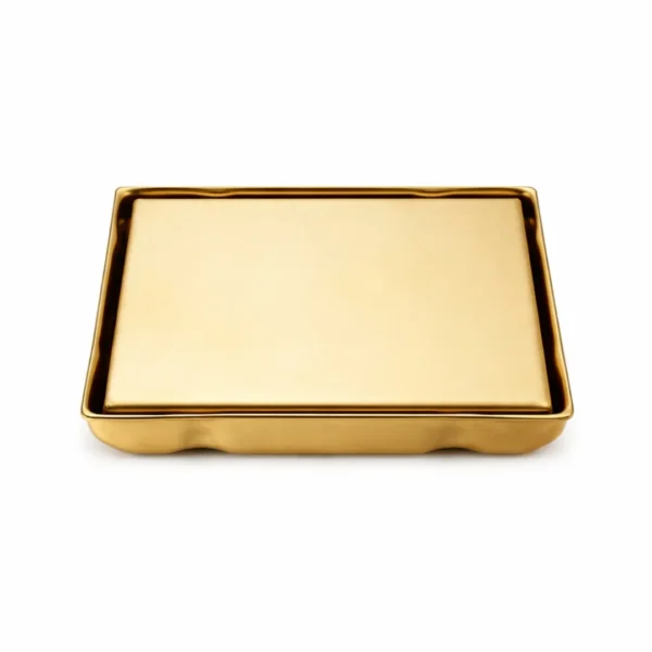 VISTA Square Floor Drain Polished Gold Finish for Bathroom