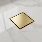 VISTA Square Floor Drain Polished Gold Finish for Bathroom