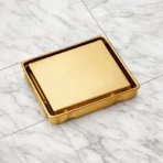 VISTA Square Floor Drain Polished Gold Finish for Bathroom